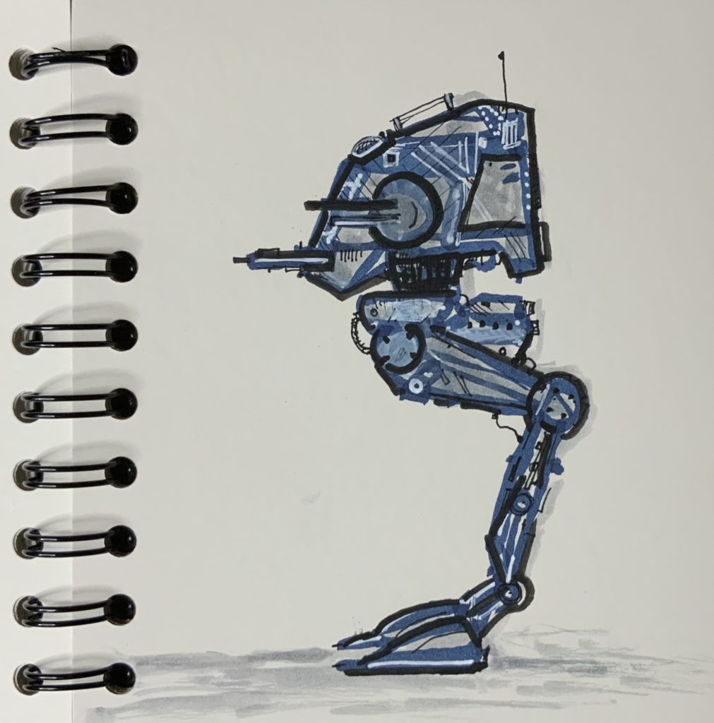doodle of at-st