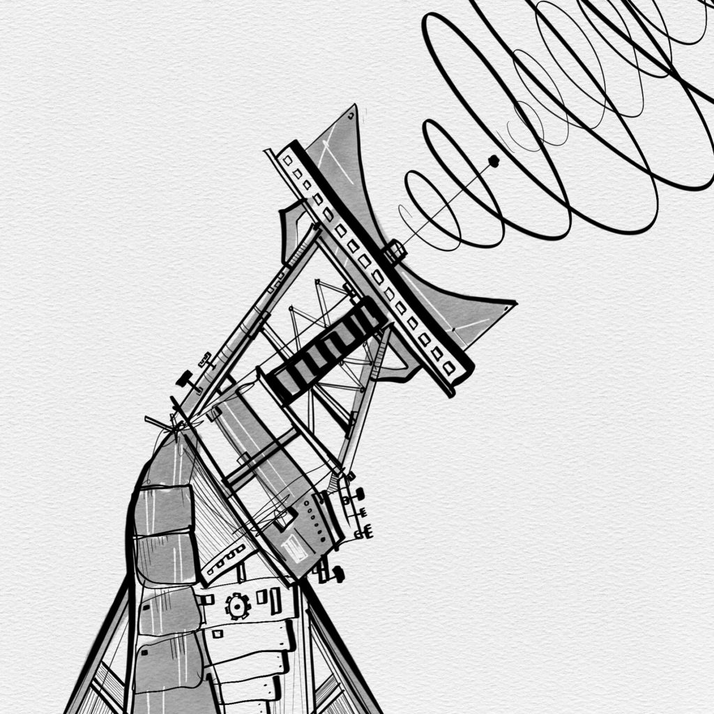 Random doodles of tower in procreate